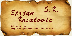 Stojan Kasalović vizit kartica